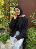The black side button jacket